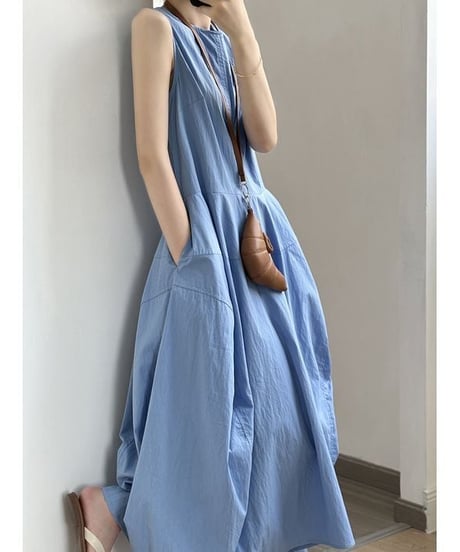 flare shoulder dress / 2color　hm2381