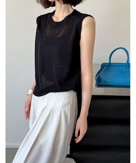 sleeveless knit top / 6color　hm2248
