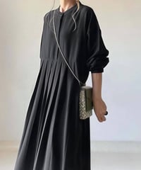pleated maxi dress / 4color　hm2855