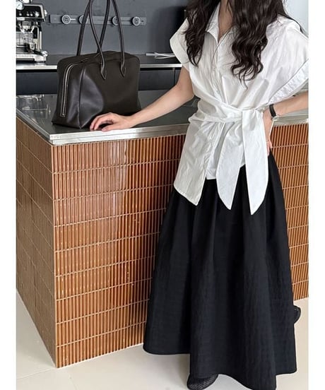 border hem skirt / 3color　hm2298