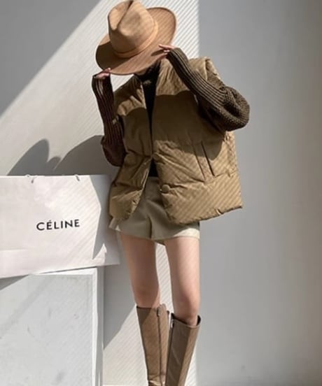 waffle long cuff knit / 3color　hm1807