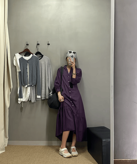 tiered maxi dress / 2color　hm2190