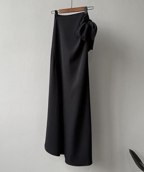 side tie long skirt / 2color　hm2276