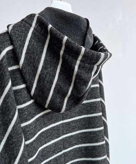 relaxed strip hoodie / 2color　hm2060