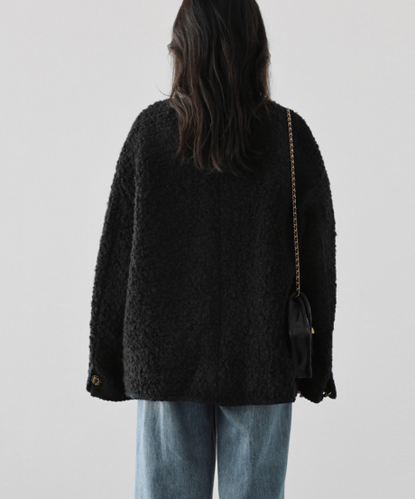 tweed trim jacket / 2color　hm2711