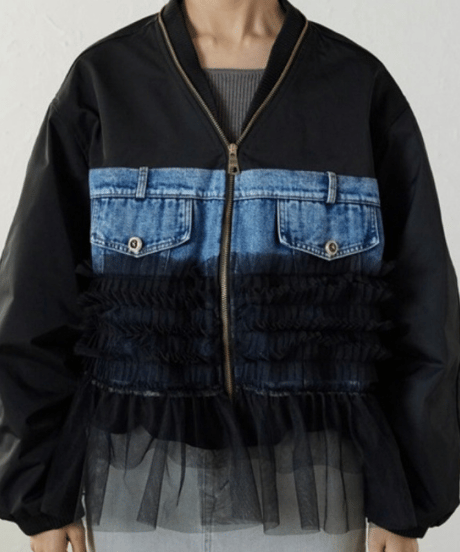 tulle mix blouson / 3color　hm2820