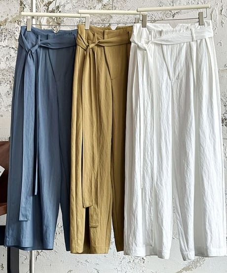waist tie wide pants / 3color　hm2266