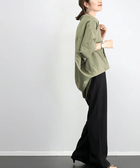 v-neck loose shirt / 8color　hm2893