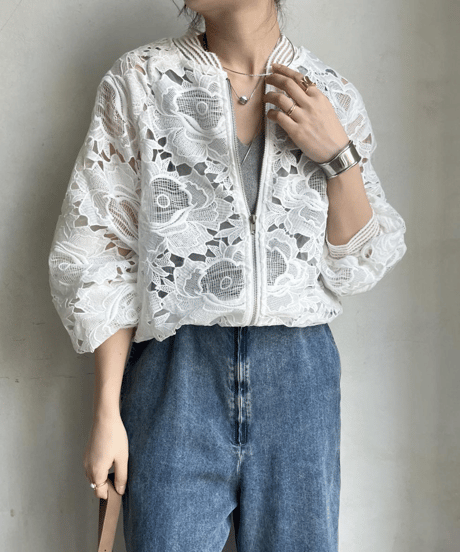 lace short jacket / 2color　hm2968