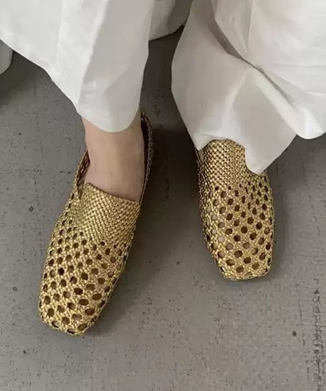 woven slide mules / 3color　hm2367