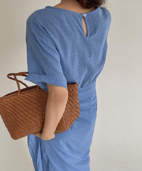 wrap linen dress　hm2868