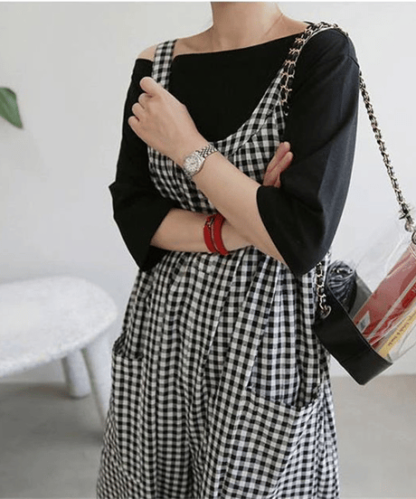 striped overall pants / 3color　hm2944