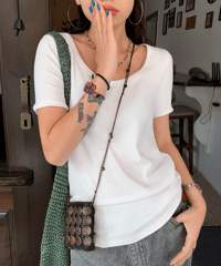 round-neck t-shirt / 2color　hm1512