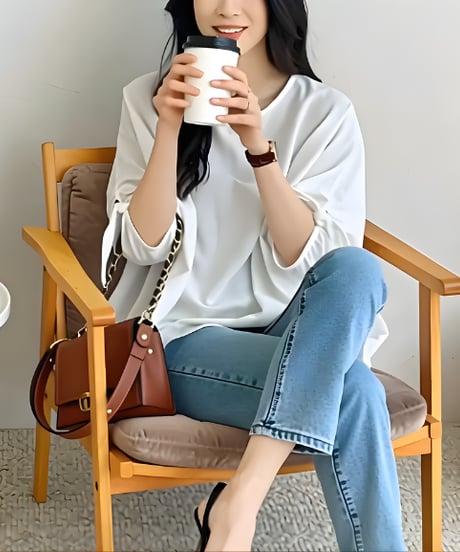 ribbon sleeve blouse / 3color　hm2637
