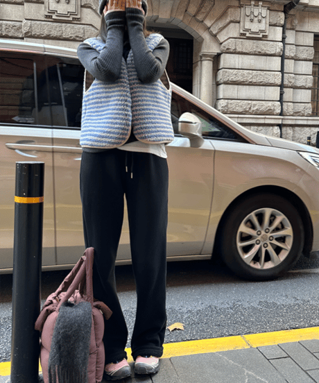 back boa sweat pants / 2color　hm1127