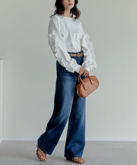 ruffle sleeve pullover / 2color　hm2658