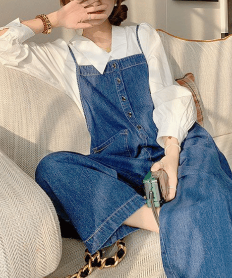 denim Loose jumpsuit　hm2490