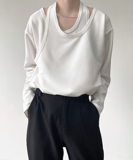 tank layered top / 2color　hm1735