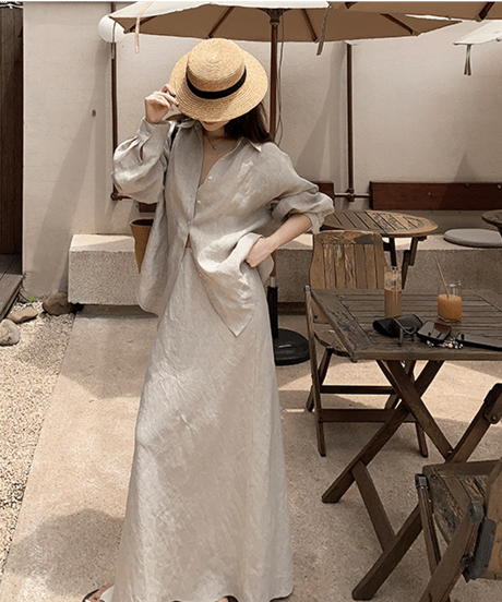linen skirt / tops　hm2814