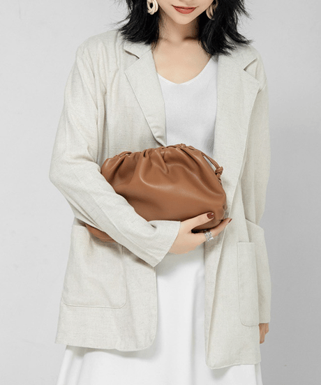gathered clutch bag / 7color　hm2831