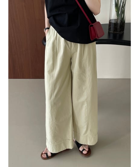 tuck wide pants / 2color　hm1602