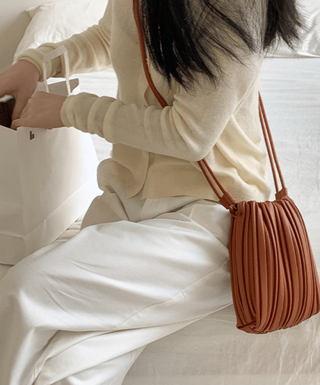 pleated mini bag / 6color　hm2934