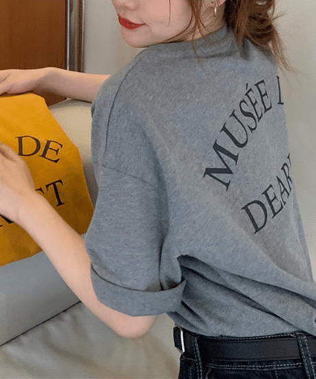 letter print tee / 3color　hm2883