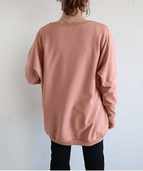 long ribbed sweatshirt  / 19color　hm2641