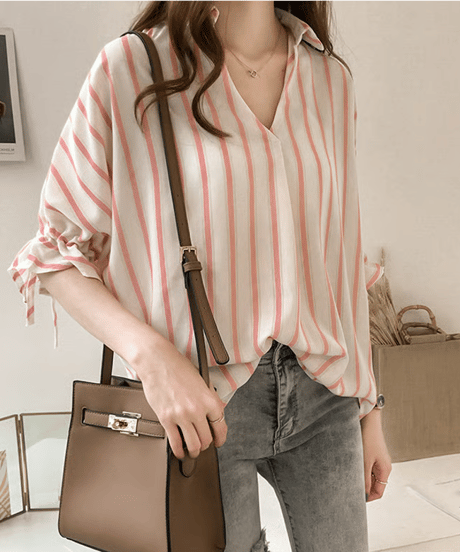 striped dolman shirt / 3color　hm2857