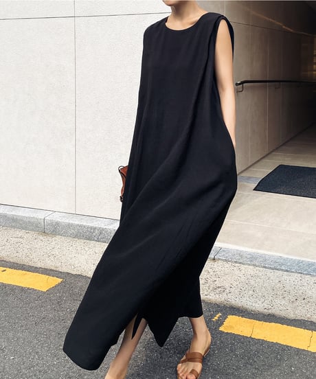 sleeveless long dresses / 2color　hm1379