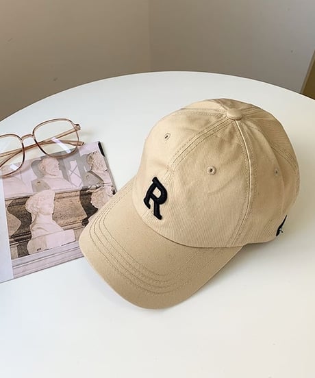 ”R” logo white cap / 9color　hm2125