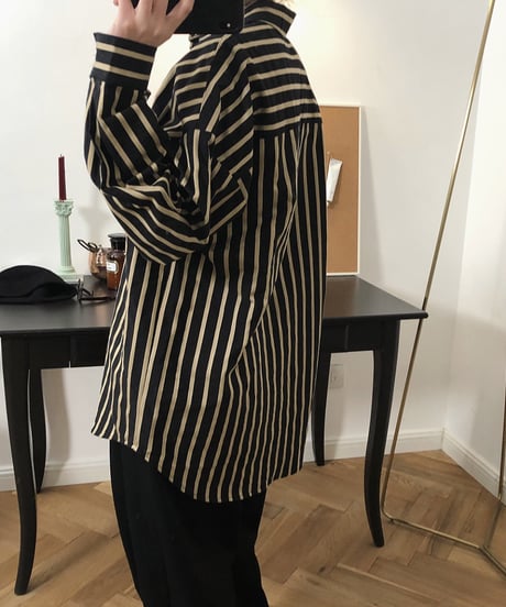 loose-fit striped shirt / 2color　hm1685