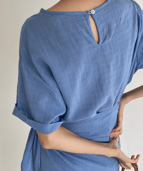 wrap linen dress　hm2868