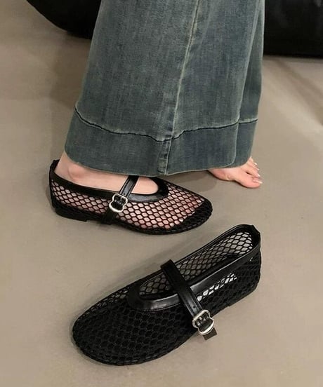 mesh mary jane shoes / 3color　hm2446