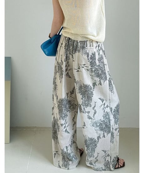 soft botanical pants / 2color　hm2223