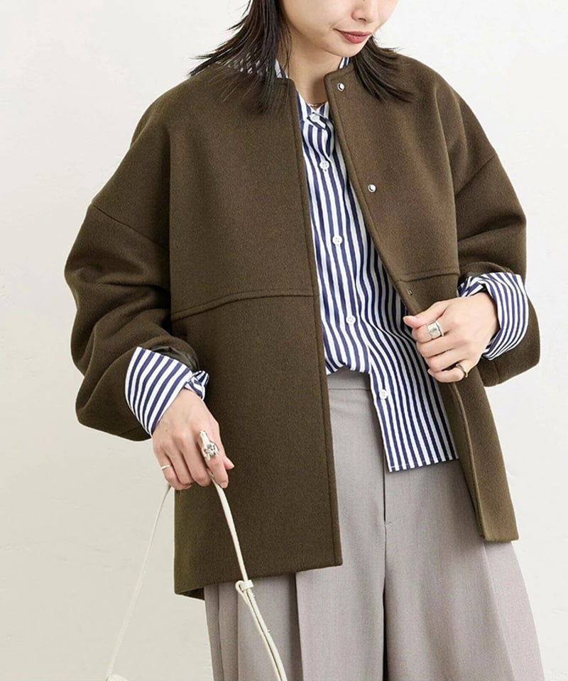 C.E 24SS COLLARLESS JACKET｜L｜新品未使用 collarless short jacket / 4color hm2624 | Her Me