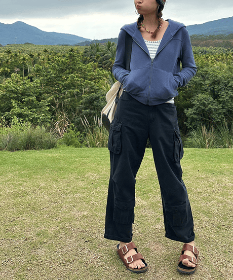 wide leg cargo pants / 2color　hm1343