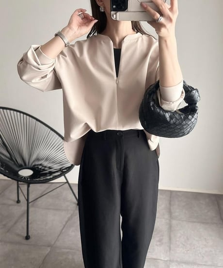 key neck tunic top / 4color　hm2608