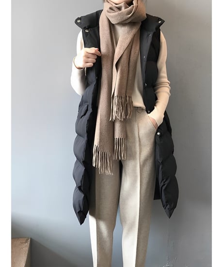 long down vest / 3color　hm1877