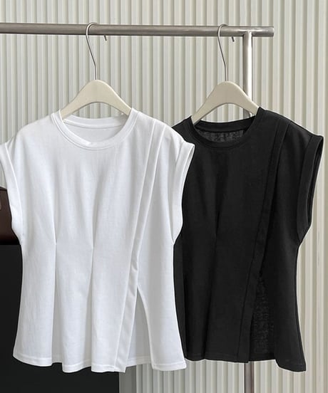 peplum short sleeve top　hm1636