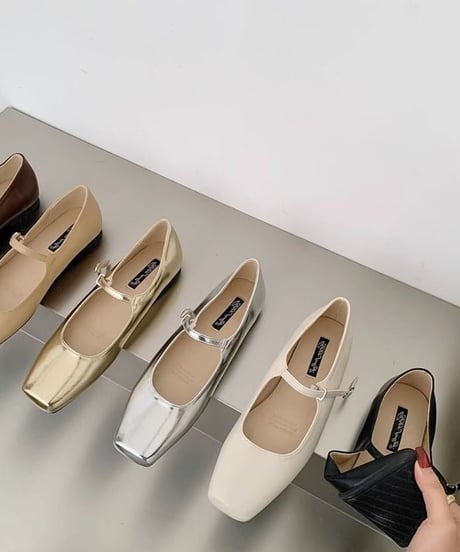 square strap pumps / 6color　hm2038
