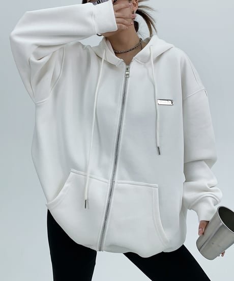 basic zip hoodie / 4color 　hm1946