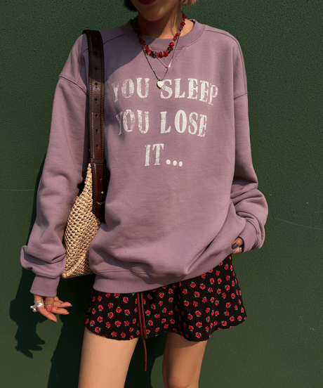 print sweat pullover / 2color　hm1442