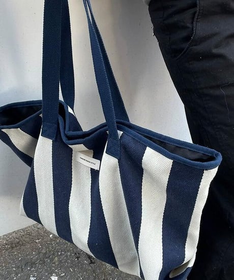 striped tote bag / 2Type　hm2481