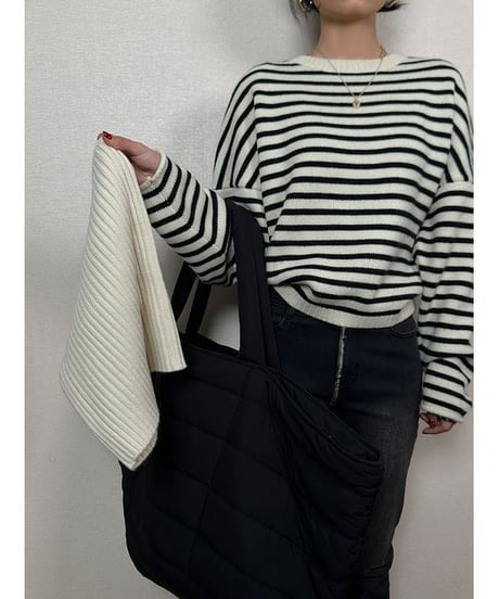 border knit and snood / 2color　hm1894