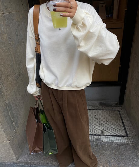 loose casual sweatshirt / 2color　hm1701