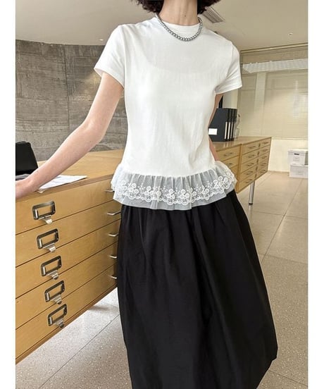 frill peplum cutsew / 3color　hm2337