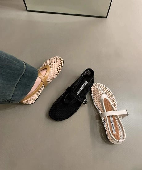 mesh mary jane shoes / 3color　hm2446