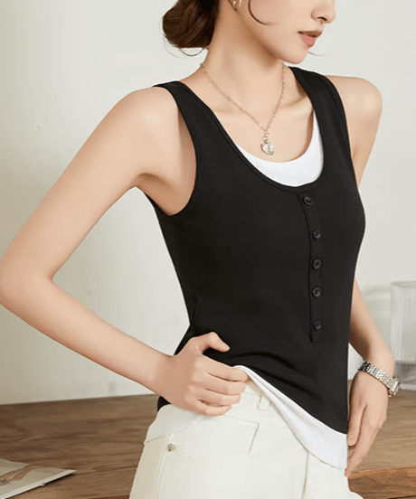 layered sleeveless top / 2color　hm2264