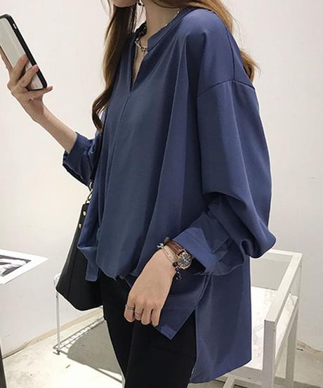 twist chiffon blouse / 3color　hm2896